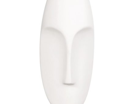 10  White Mod Abstract Face Ceramic Wall Decor Sale