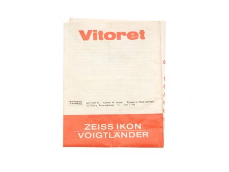 Voigtländer Vitoret Instructions Online Hot Sale